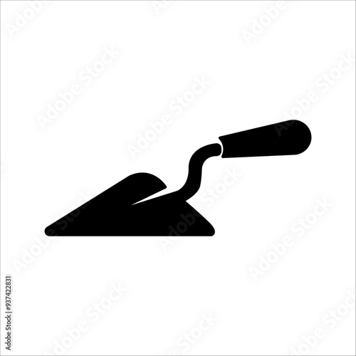 spoon of cement icon vector illustration logo design