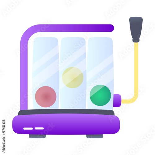 An icon of spirometer in flat style 