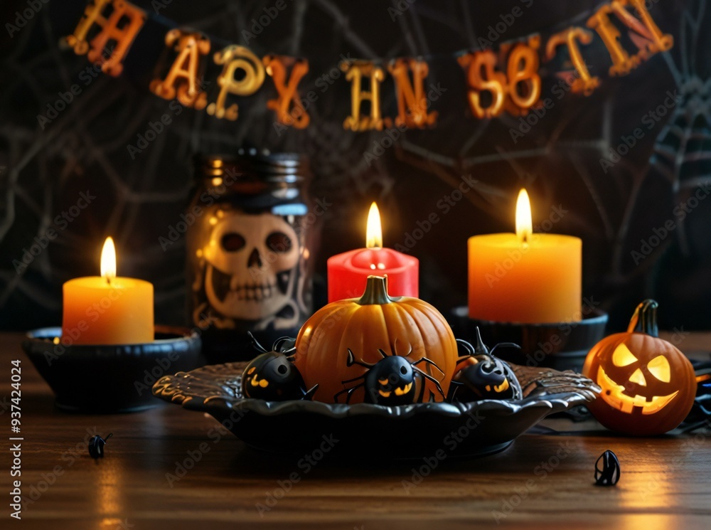 halloween pumpkin and candles halloween pumpkin and candles