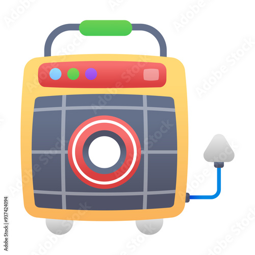 Musical amp icon in flat style 