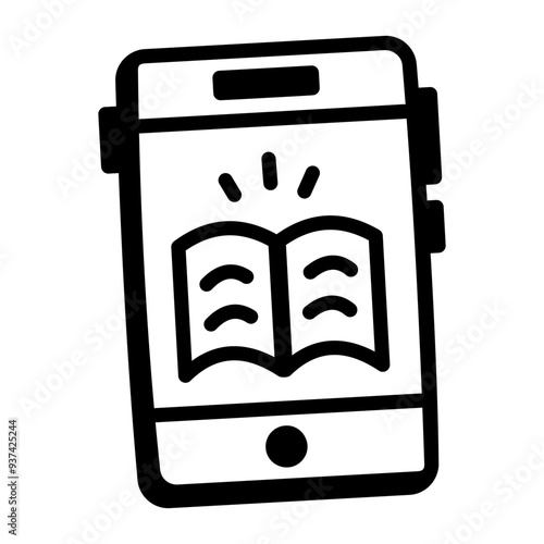 Doodle style icon of educational app