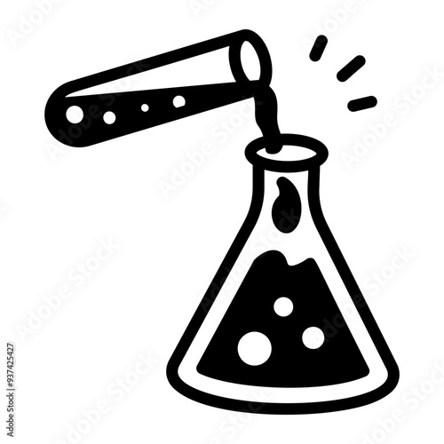 A doodle icon of lab experiment 