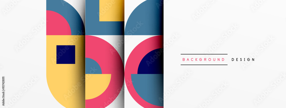 Geometric design abstract background - circles squares Geometric design abstract background - circles squares