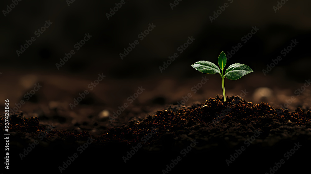 Green small plant growth process Green small plant growth process