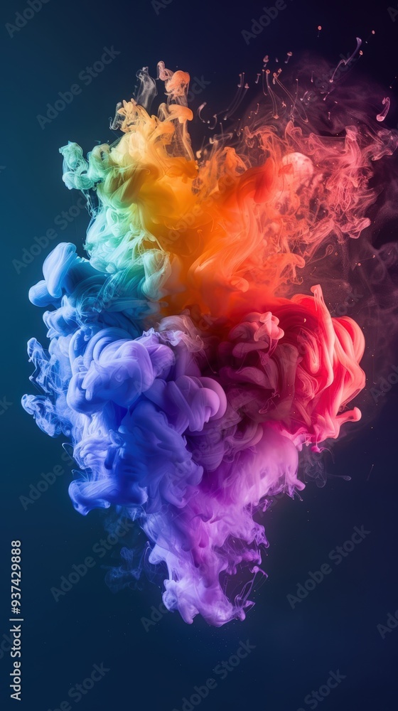 Abstract colorful ink cloud Abstract colorful ink cloud