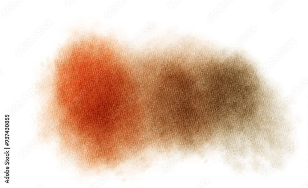 Fototapeta premium Watercolor paint stain texture overlay, realistic cutout, transparent background
