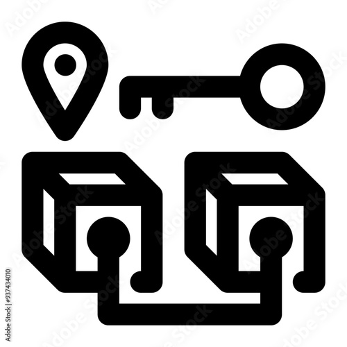 blockchain address, blockchain, block chain, address, network, public key outline icon