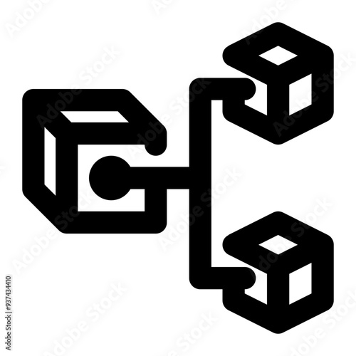 hard fork, blockchain, block chain, fork, blockchain fork, hardfork outline icon