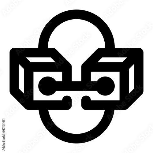immutability, immutable, permanent, consistent, blockchain, block chain outline icon