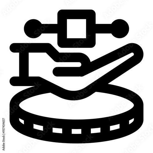 tokenization, tokenized, token, coin, services, blockchain outline icon