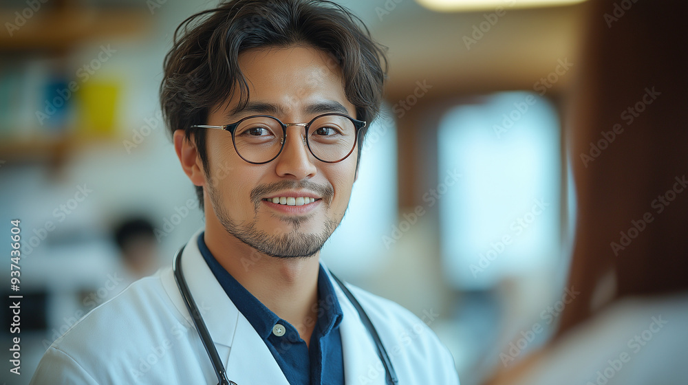 Obraz premium 笑顔の男性医師