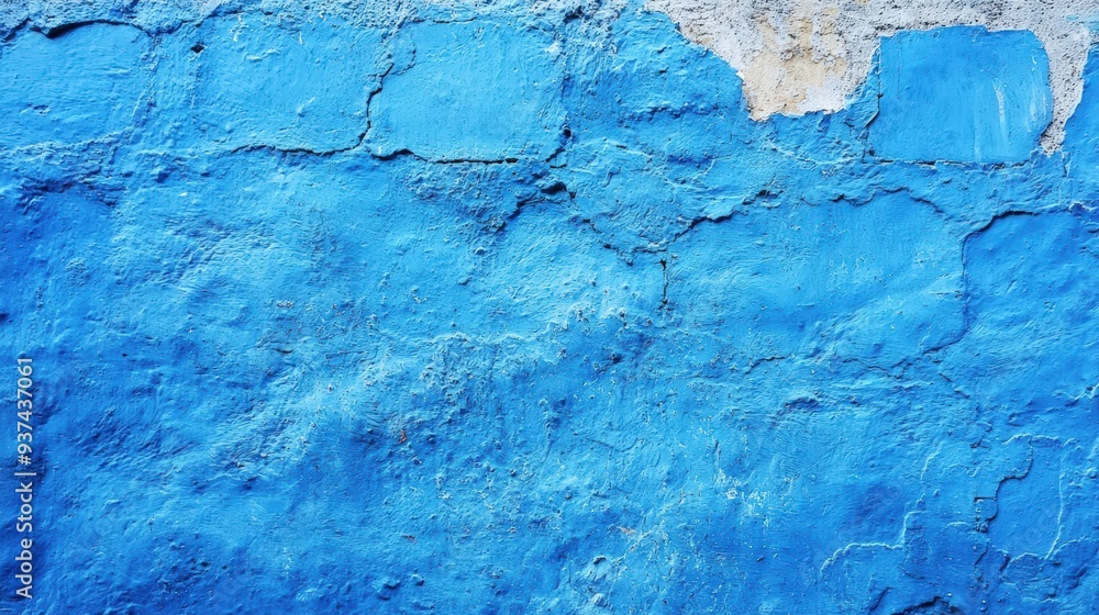 Obraz premium Weathered blue wall texture