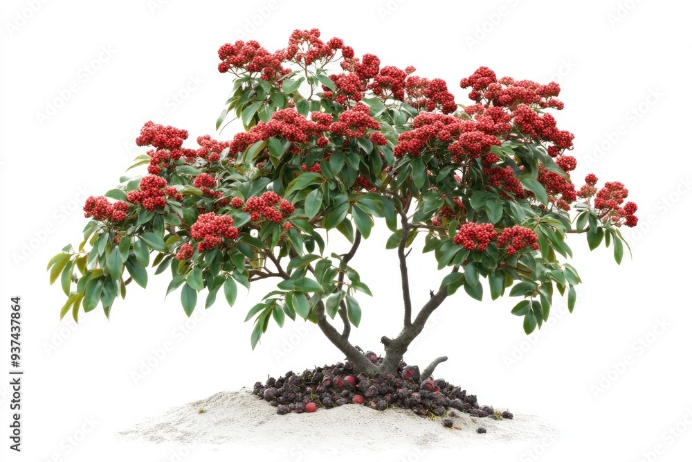 Mountain ash isolated on a white background cutout Mountain ash isolated on a white background cutout