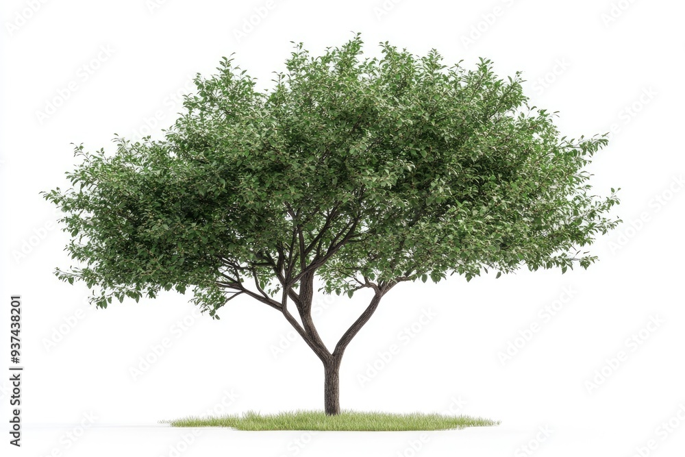 Obraz premium isolated rowan tree on a white background