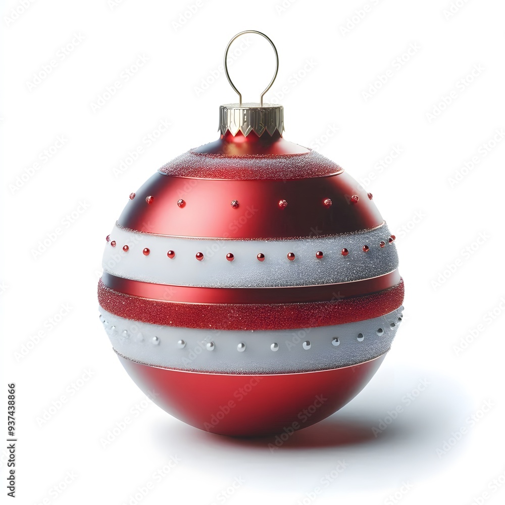 Christmas bauble, isolated on a White background, 3d render, Christmas Decoration Christmas bauble, isolated on a White background, 3d render, Christmas Decoration
