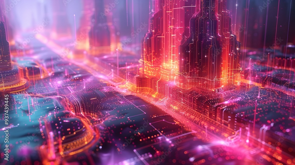 Fototapeta premium Quantum Computer Algorithms Illustrating the Future of Data Processing