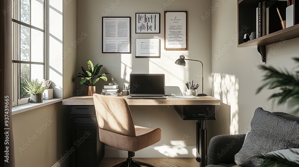 Transform Your Space: Chic Workspace Poster Featuring Stylish Desk, Cozy Chair, Laptop & Inspirational Quotes – Perfect for Home Office or Creative Studio Decor! Transform Your Space: Chic Workspace Poster Featuring Stylish Desk, Cozy Chair, Laptop & Inspirational Quotes – Perfect for Home Office or Creative Studio Decor!