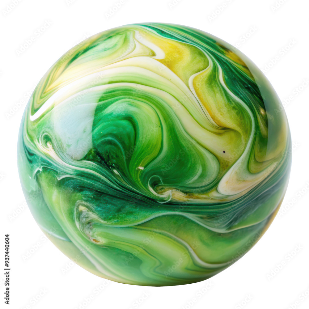 Green and yellow marble sphere with smooth swirling patterns. The glossy surface and vivid colors create a natural and dynamic design. Isolated on transparent background, png. Green and yellow marble sphere with smooth swirling patterns. The glossy surface and vivid colors create a natural and dynamic design. Isolated on transparent background, png.