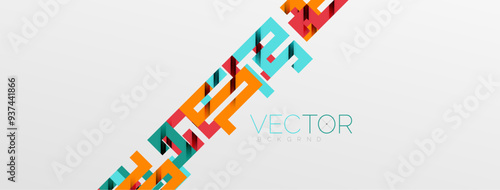 Color bend lines with shadow texture effect. Vector Illustration For Wallpaper, Banner, Background, Card, Book Illustration, landing page