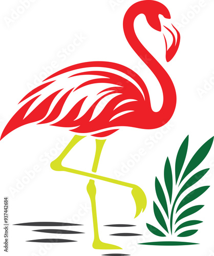 flamingo vector art Illustration.