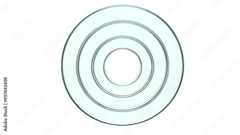3D holographic circles rotate endless 3D holographic circles rotate endless