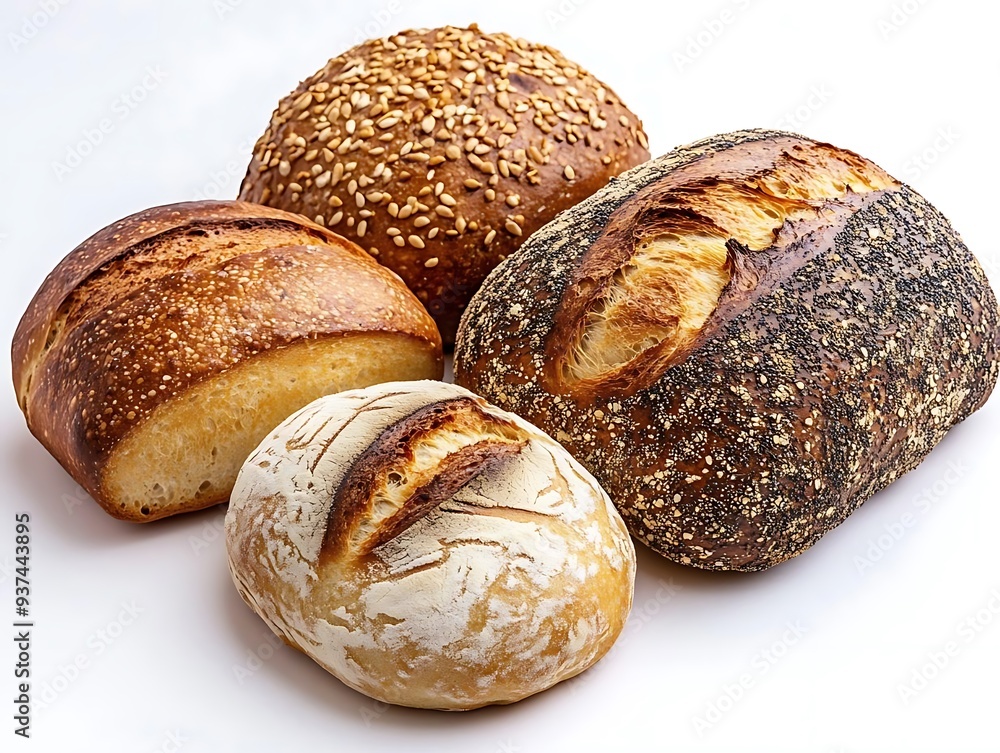 Four Freshly Baked Bread Loaves - A Still Life Photography Four Freshly Baked Bread Loaves - A Still Life Photography