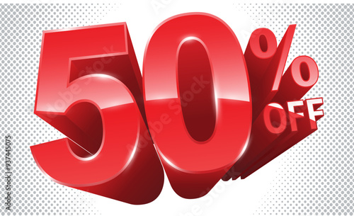 50% OFF !!! Sale Discount,percent, 3d, discount, sale, number, red, percentage, symbol, sign, price, business, off, year, market, buy, illustration, promotion, offer, new, 100, 50, 10, text, sell, red