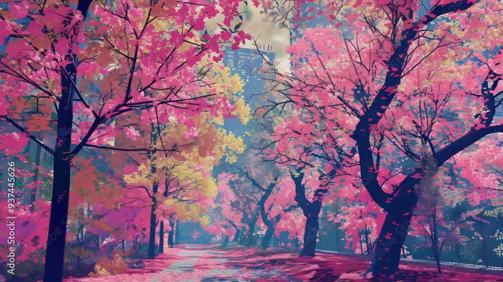 Fototapeta premium Spring Bliss in the City Park