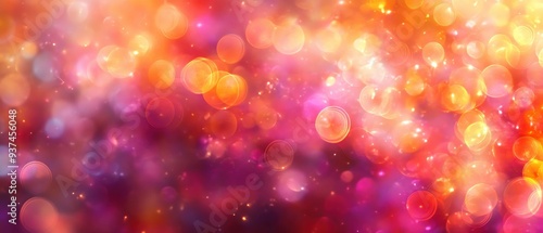 A vibrant abstract background featuring colorful bokeh lights in shades of pink, orange, and purple, creating a dreamy atmosphere.