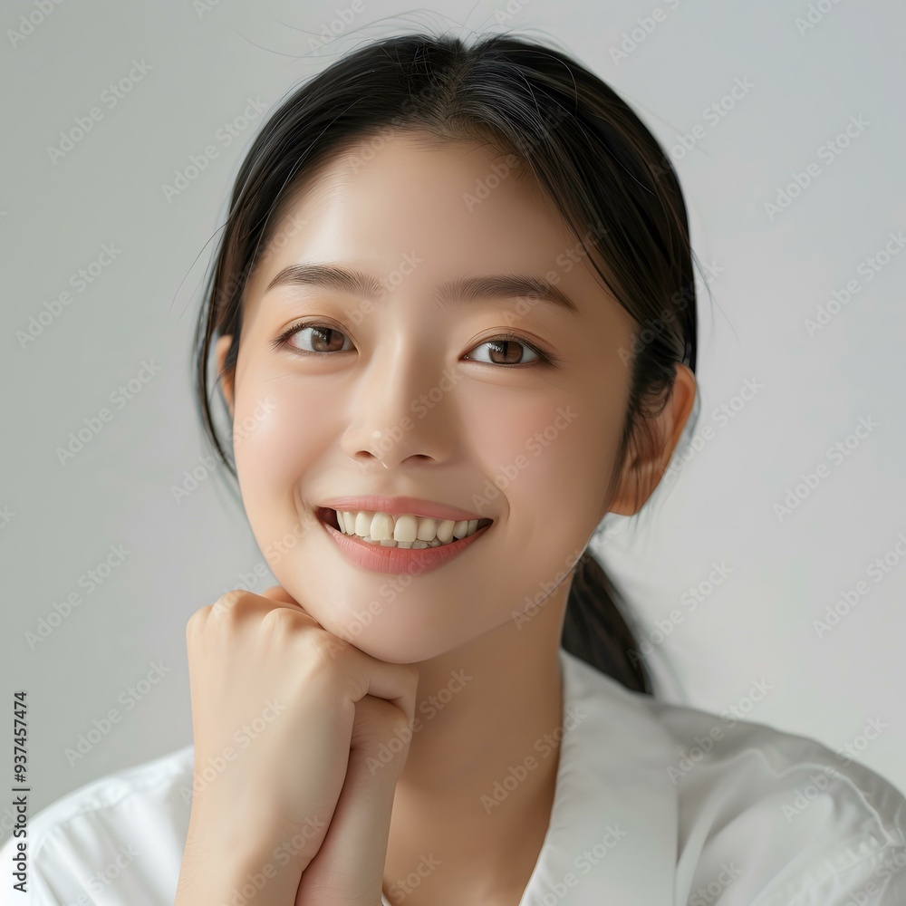 Portrait of a Smiling Asian Woman Portrait of a Smiling Asian Woman