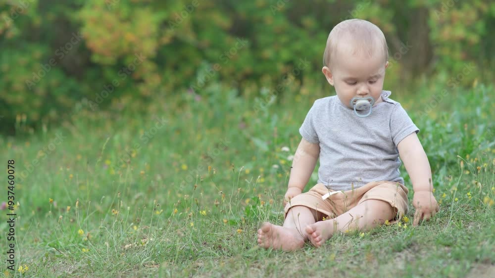 A young child seats in a field, surrounded by wildflowers and the warm glow of the setting sun. A young child seats in a field, surrounded by wildflowers and the warm glow of the setting sun.