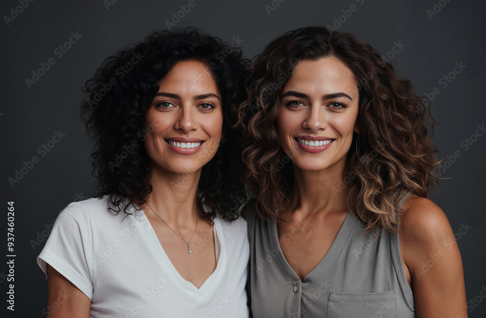 Confident Multiethnic Women Smiling at the Camera. Generative AI image Confident Multiethnic Women Smiling at the Camera. Generative AI image