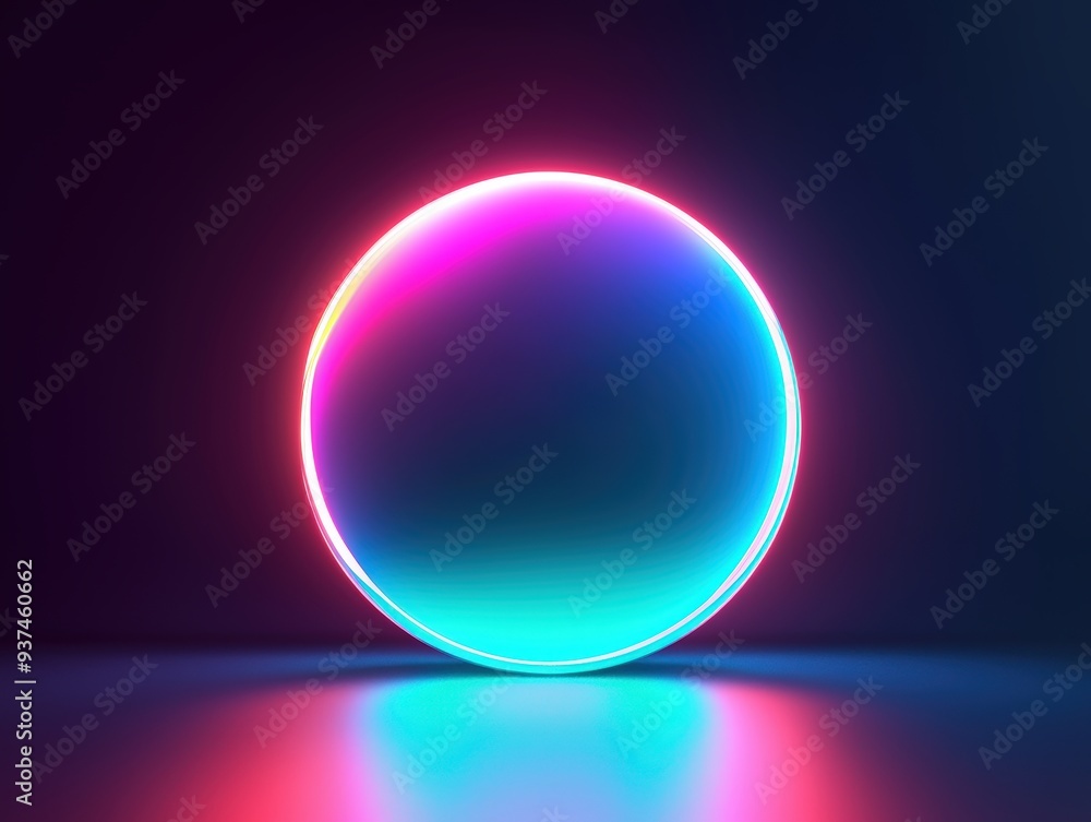 Neon circle glowing Neon circle glowing