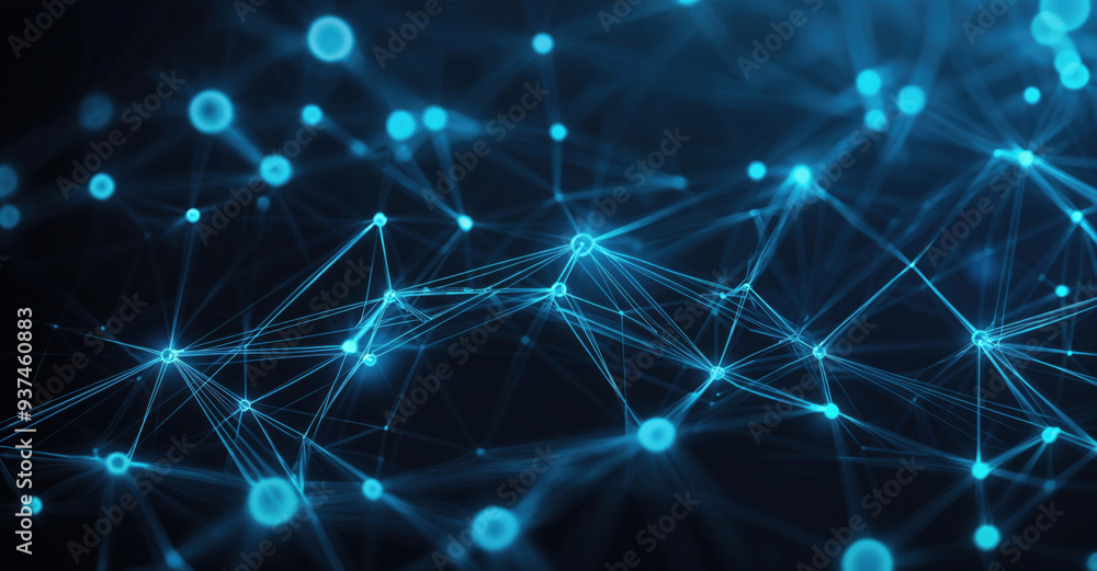 Network of points is connecting with lines on a dark blue background on a dark blue background. High quality photo Network of points is connecting with lines on a dark blue background on a dark blue background. High quality photo