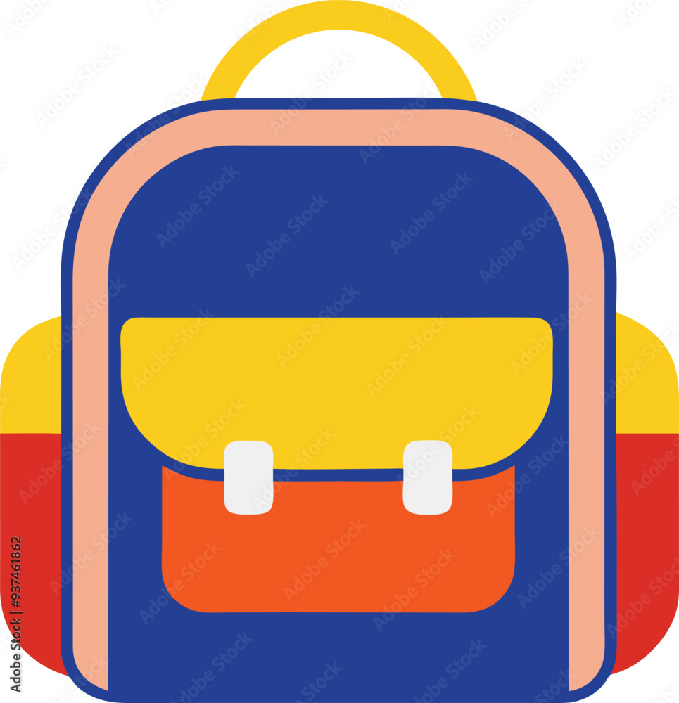 School Bag Solid Icon Vector for Educational Designs School Bag Solid Icon Vector for Educational Designs