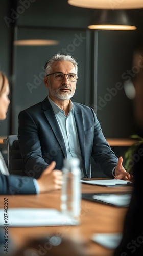 Business Meeting Conference Room Discussion Conversation