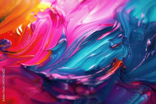 Vibrant Oil Brush Strokes, an immersive digital artwork showcasing bold, swirling colors and dynamic textures that evoke emotion and creativity in a lively composition.