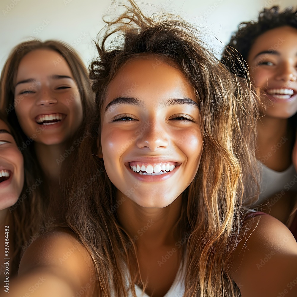 Group of Happy Young Women Taking a Selfie Group of Happy Young Women Taking a Selfie