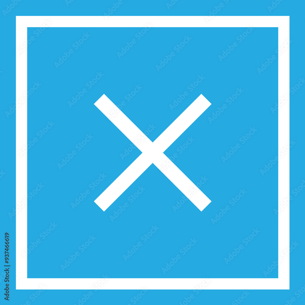 Obraz premium cross mark icon