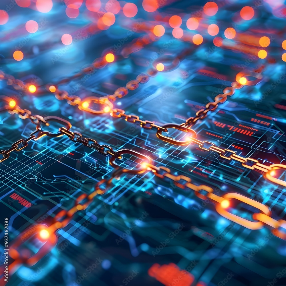A close-up of a digital circuit board with glowing pathways, representing advanced technology and electronic networks. A close-up of a digital circuit board with glowing pathways, representing advanced technology and electronic networks.