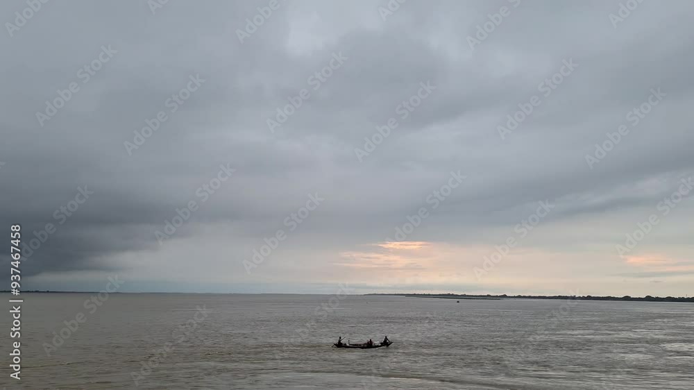 Beautiful river view With beautiful cloudy sky Beautiful river view With beautiful cloudy sky