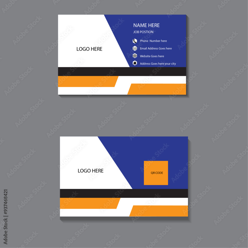 Fototapeta premium Modern and clean professional business card template Simple Business Card Layout