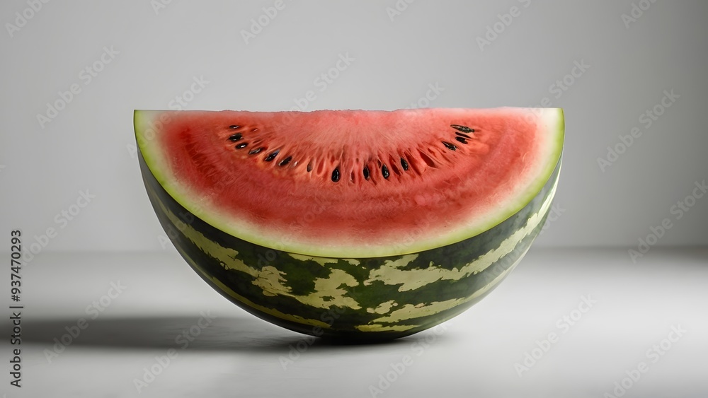 Still Life Watermelon Minimalist Avatar on White Background Still Life Watermelon Minimalist Avatar on White Background