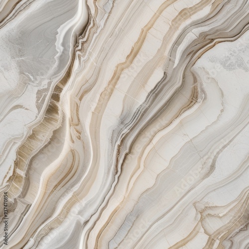A close-up of a textured surface with flowing patterns in beige and white tones.