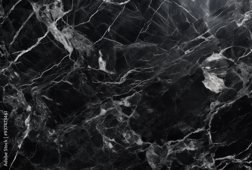 Black Marble Texture with Intricate White Veins Black Marble Texture with Intricate White Veins