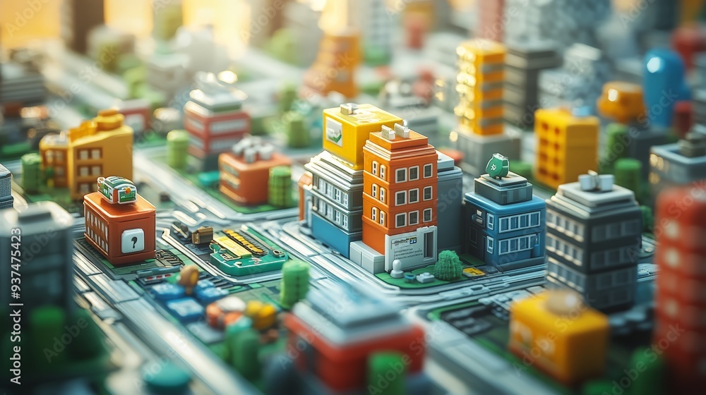 17. Virtual economy board game, top-down angle, soft colors, 3D illustration 17. Virtual economy board game, top-down angle, soft colors, 3D illustration