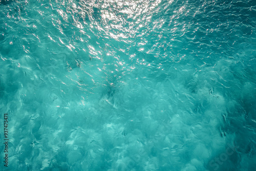 background with turquoise sea water.