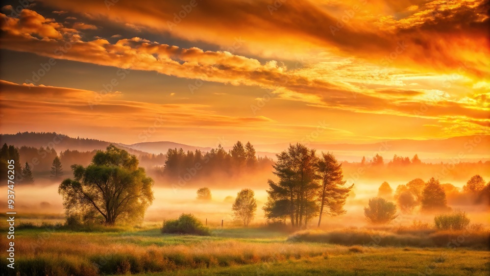 Natural Warmth Soft Focus Landscape Orange Sky Natural Warmth Soft Focus Landscape Orange Sky