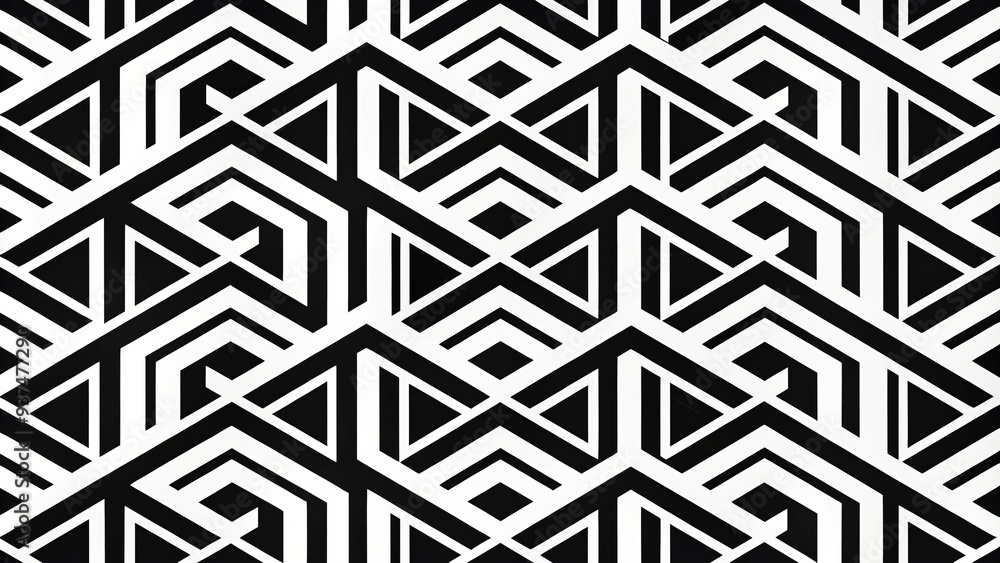 Dynamic bold striking black and white paper geo logo pattern Dynamic bold striking black and white paper geo logo pattern