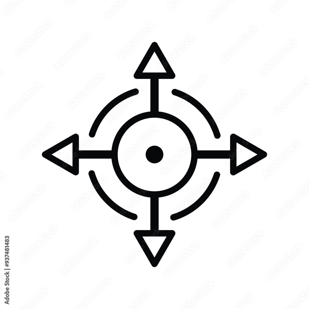 Track live location, Target current location vector icon in line style, Navigation Icon Vector, isolated on white background. Track live location, Target current location vector icon in line style, Navigation Icon Vector, isolated on white background.